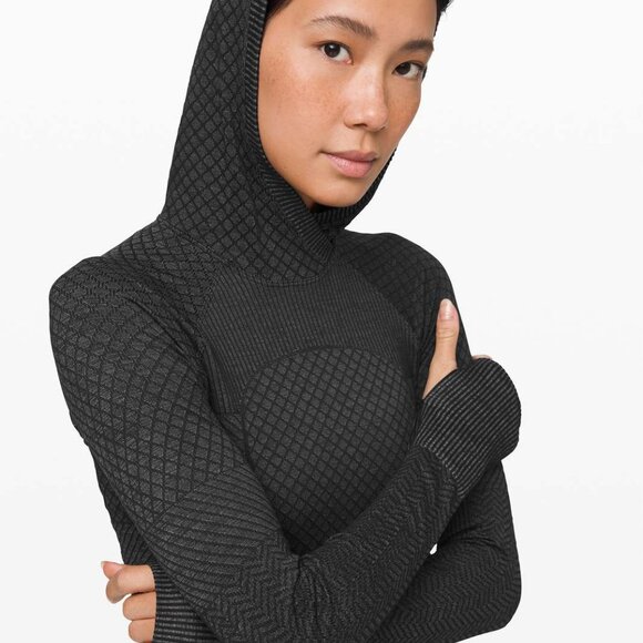 Lululemon Women's Rest Less Hoodie *Patchwork - Black/Grey - Picture 2 of 9